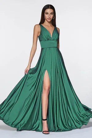 Ladivine 7469 Satin A-Line Dress