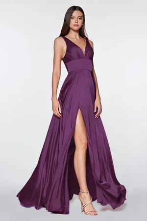 Ladivine 7469 Satin A-Line Dress