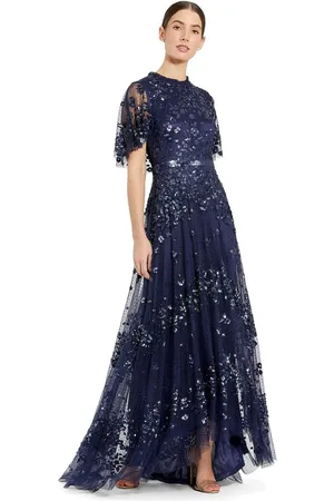 Mac Duggal 9192 - Sequin Sheer Sleeve Evening Gown