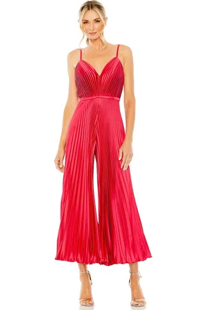 Ieena Duggal 27142 - Pleated Sleeveless Jumpsuit