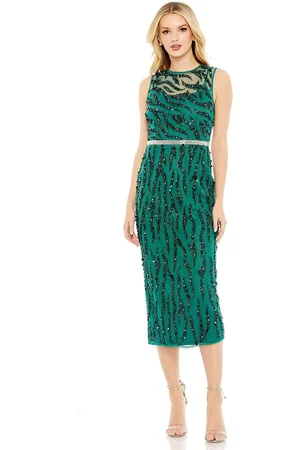 Mac Duggal 93765 - Sleeveless Embellished Knee-Length Dress
