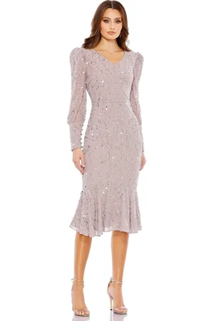 Mac Duggal 10767 - Tea Length Trumpet Dress