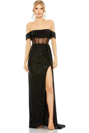 Mac Duggal 11665 - Off-Shoulder Sequin Evening Dress