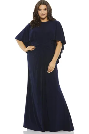 Mac Duggal 67929 - Poncho Modest Jersey Long Dress