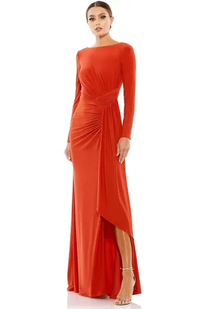 Ieena Duggal 26714 - Ruche Draped Sheath Evening Dress