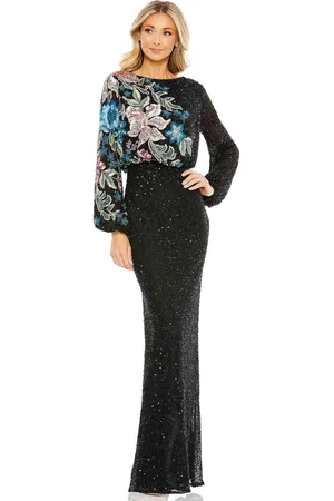 Mac Duggal 5615 - Floral Sequin Evening Gown