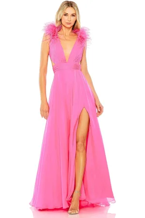 Mac Duggal 68680 - Feather Collar Cutout Evening Dress