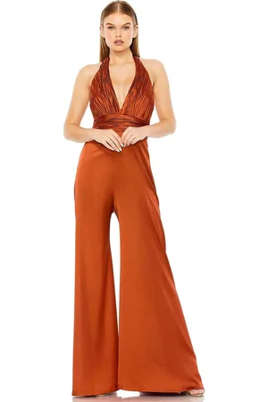 Ieena Duggal 49810 - Pleated Halter Jumpsuit