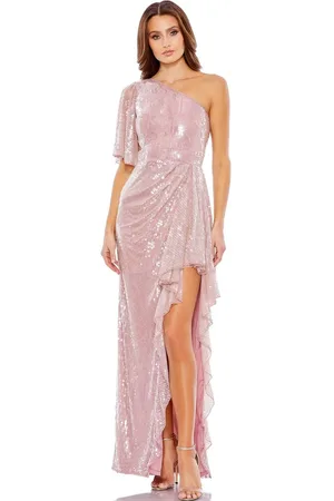 Mac Duggal 93662 - Asymmetrical Sequined Evening Dress