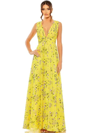 Ieena Duggal 56011 - Sleeveless Floral Long Dress