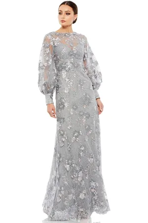 Mac Duggal 67936 - Long Sleeve Embellished Evening Gown
