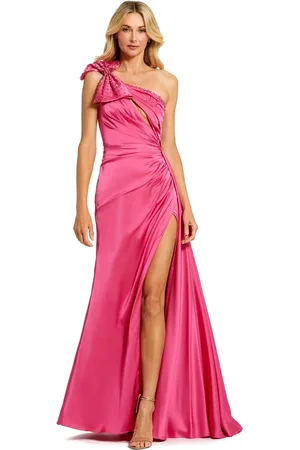 Mac Duggal 11788 - Bow Accent One Shoulder Prom Gown