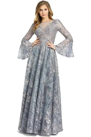 Mac Duggal 20258 - Embellished Bell Sleeve Evening Gown