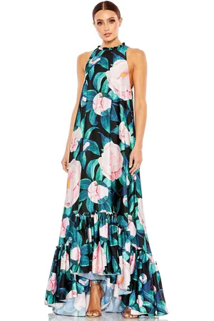 Mac Duggal 11406 - Floral Print High Low Evening Gown