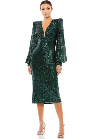 Ieena Duggal 26866 Structured Sequined Dress