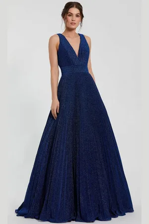 Mac Duggal 30773 - Wide Strap Pleated Bodice Prom Gown