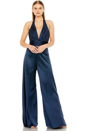 Ieena Duggal 49810 - Pleated Halter Jumpsuit