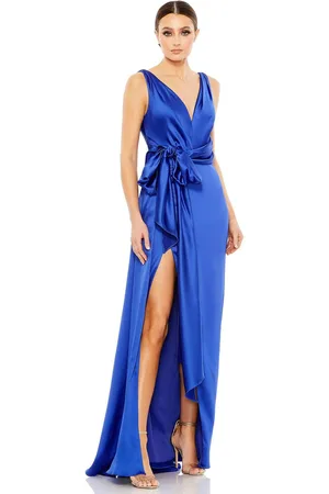 Ieena Duggal A12525 - Sleeveless V-Shaped Back Long Dress