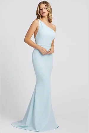 Ieena Duggal 26266I Strapped Open Back Mermaid Gown