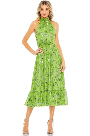 Ieena Duggal 55854 - Halter Floral A-line Prom Dress