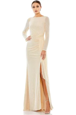 Ieena Duggal 26715 - Ruched Waist Sequin Mother of the Groom Dress