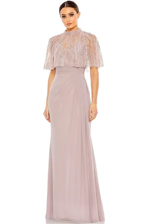 Mac Duggal 20467 - Embellished Cape Sleeveless Evening Dress