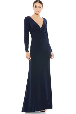 Ieena Duggal 26573 V-Neck Sheath Gown