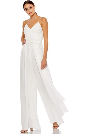 Ieena Duggal 70100 V Neck Soft Fabric Jumpsuit