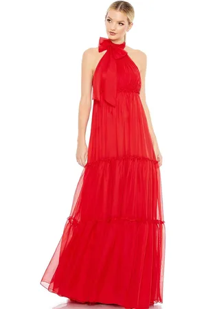 Ieena Duggal 55848 - Bow Accent Halter Evening Gown