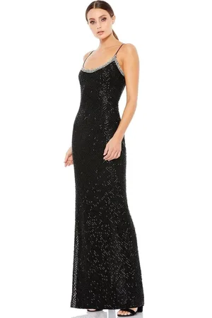 Mac Duggal 93551 Scoop Neck Evening Modest Prom Gown