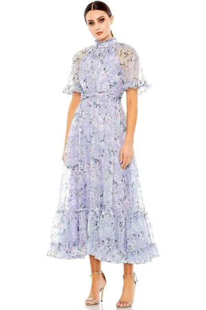 Ieena Duggal 68259 - High Neck Floral Print Evening Dress