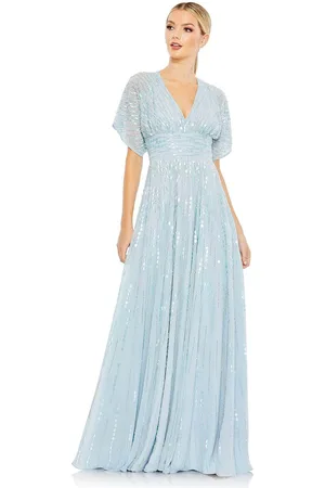 Mac Duggal 10807 - Short Sleeve A-Line Evening Dress