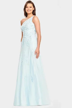 FAVIANA S10833 - Beaded Asymmetric Evening Dress