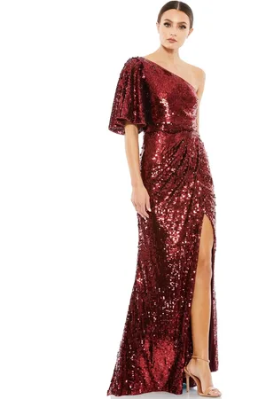 Mac Duggal 93540 Asymmetric Sequined Gown