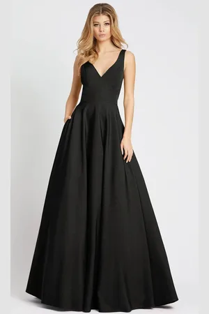 Ieena Duggal 48924 Sleeveless V-Neck Prom Gown