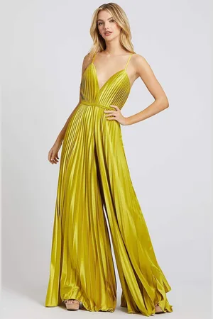 Ieena Duggal 26319I Sweetheart Bodice Pleated Flare Jumpsuit