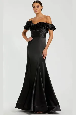 Mac Duggal 49834 - Ruffle Trimmed Off Shoulder Prom Dress