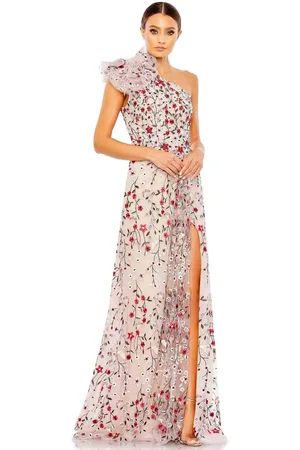 Mac Duggal 20331 - Floral Asymmetric Evening Gown
