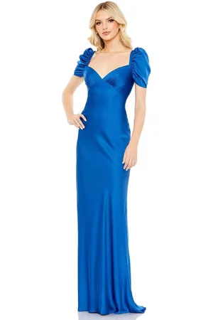 Ieena Duggal 68332 - Puff Sleeve Fitted Bodice Evening Dress