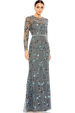 Mac Duggal 93772 - Illusion Sleeve Beaded Evening Dress