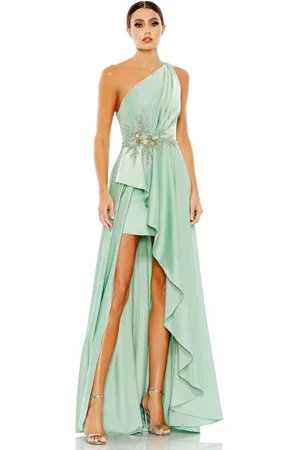 Mac Duggal 11262 - Asymmetric Beaded Waist Evening Gown