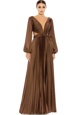 Ieena Duggal 26737 - V-Neck A-Line Gown