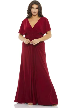 Mac Duggal 67916 - V Neck Minimalist Jersey Gown