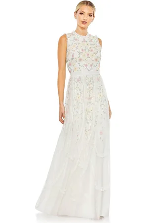 Mac Duggal 9137 - Floral High Neck Evening Dress