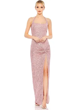 Ieena Duggal 11279 - Sequined Halter Neck Evening Dress