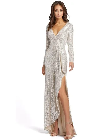 Ieena Duggal 26395 V-Neck Sequin Evening Gown
