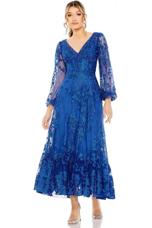 Mac Duggal 20512 - Bishop Sleeve Embroidered Dress