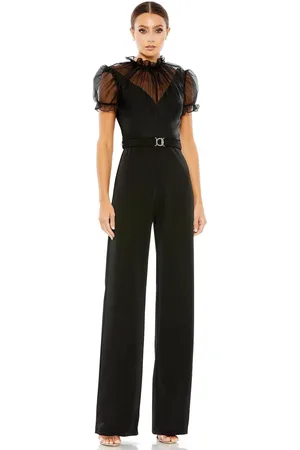 Ieena Duggal 26621 - Sheer Yoke Jumpsuit