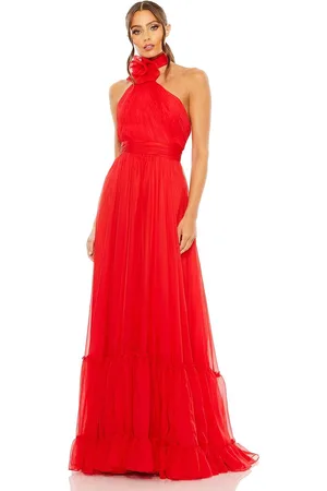 Mac Duggal A68209 - Ruched Detailed High Neck Evening Dress