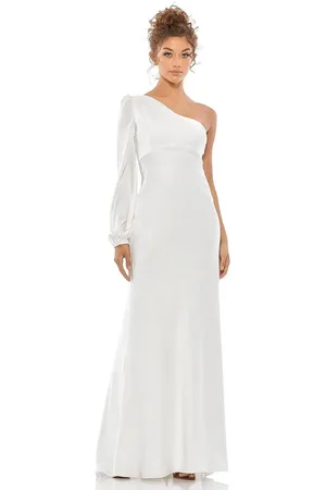 Ieena Duggal 55401I One Shoulder Satin Gown